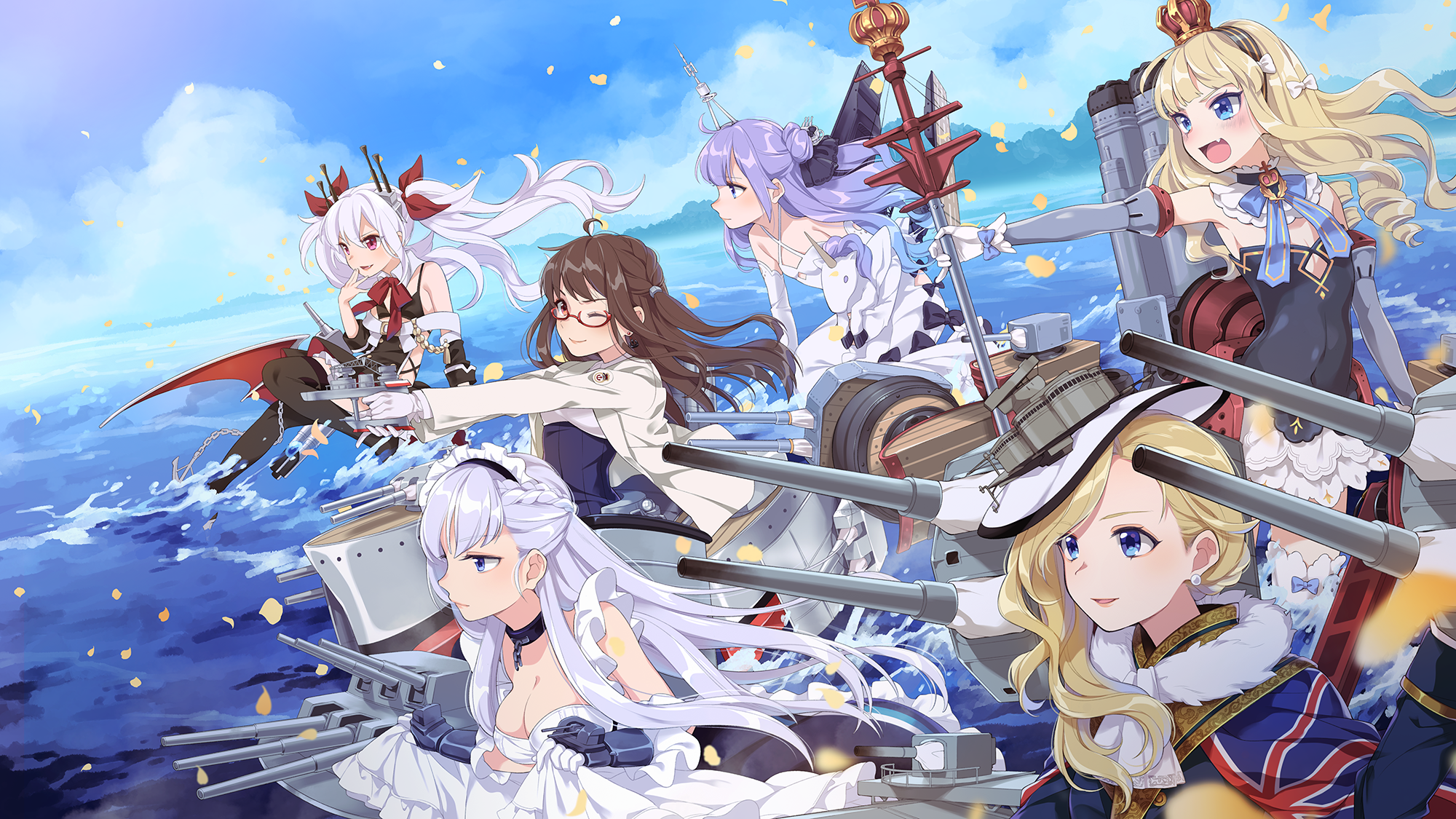 Wantan Meo Azur Lane Belfast Azur Lane Hood Azur Lane London Azur